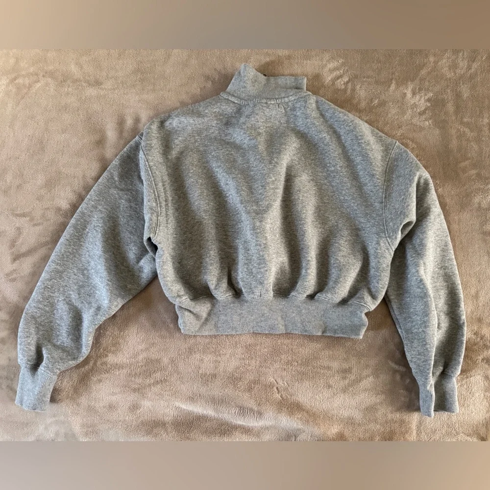 Nike JU Dolphins Cropped Quarter Zip Sweatshirt XS Gray Minimalist Athleisure - Picture 12 of 12